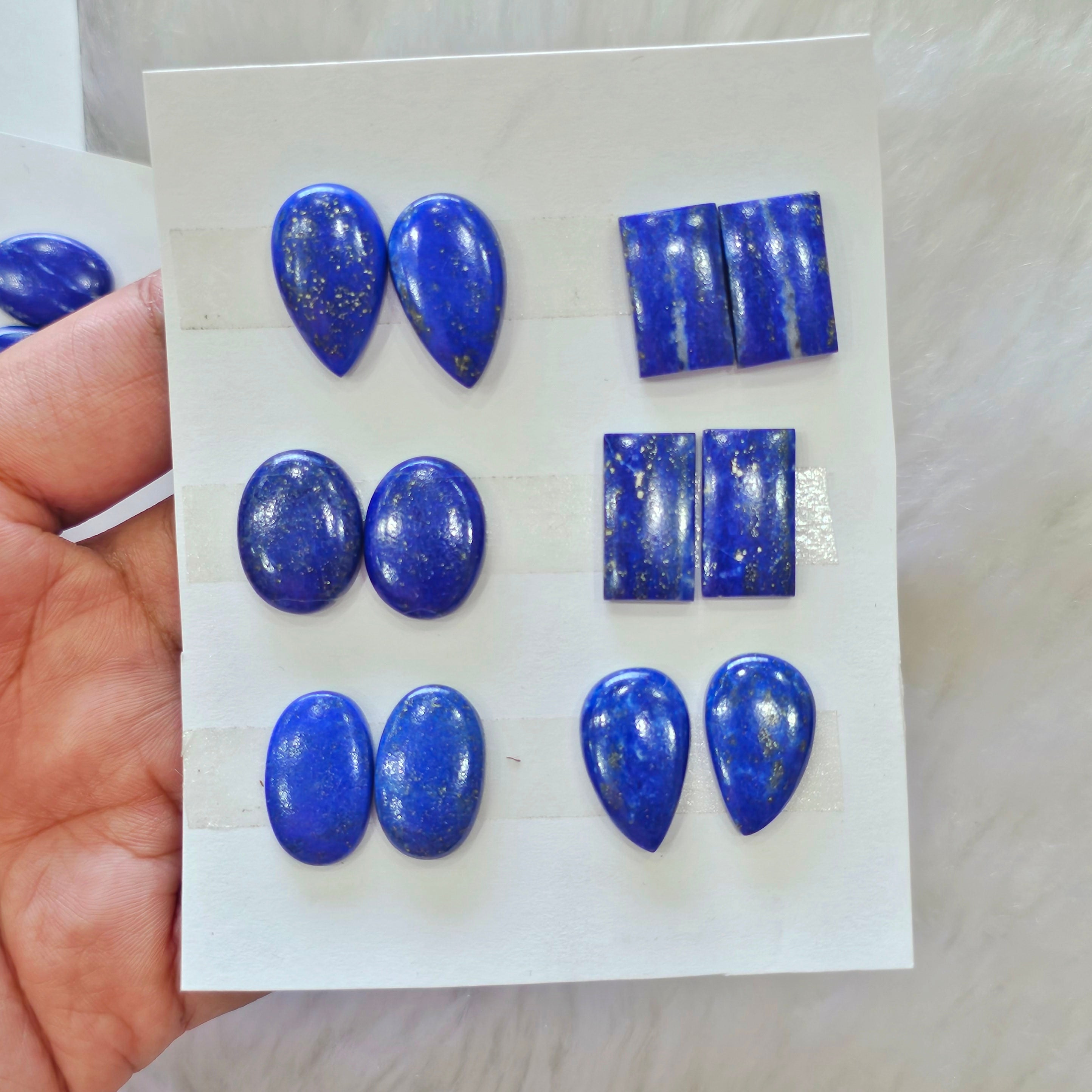 1 Card Natural Lapis Lazuli Cabochon Gemstone Mix Shape| Size:19-24mm - The LabradoriteKing