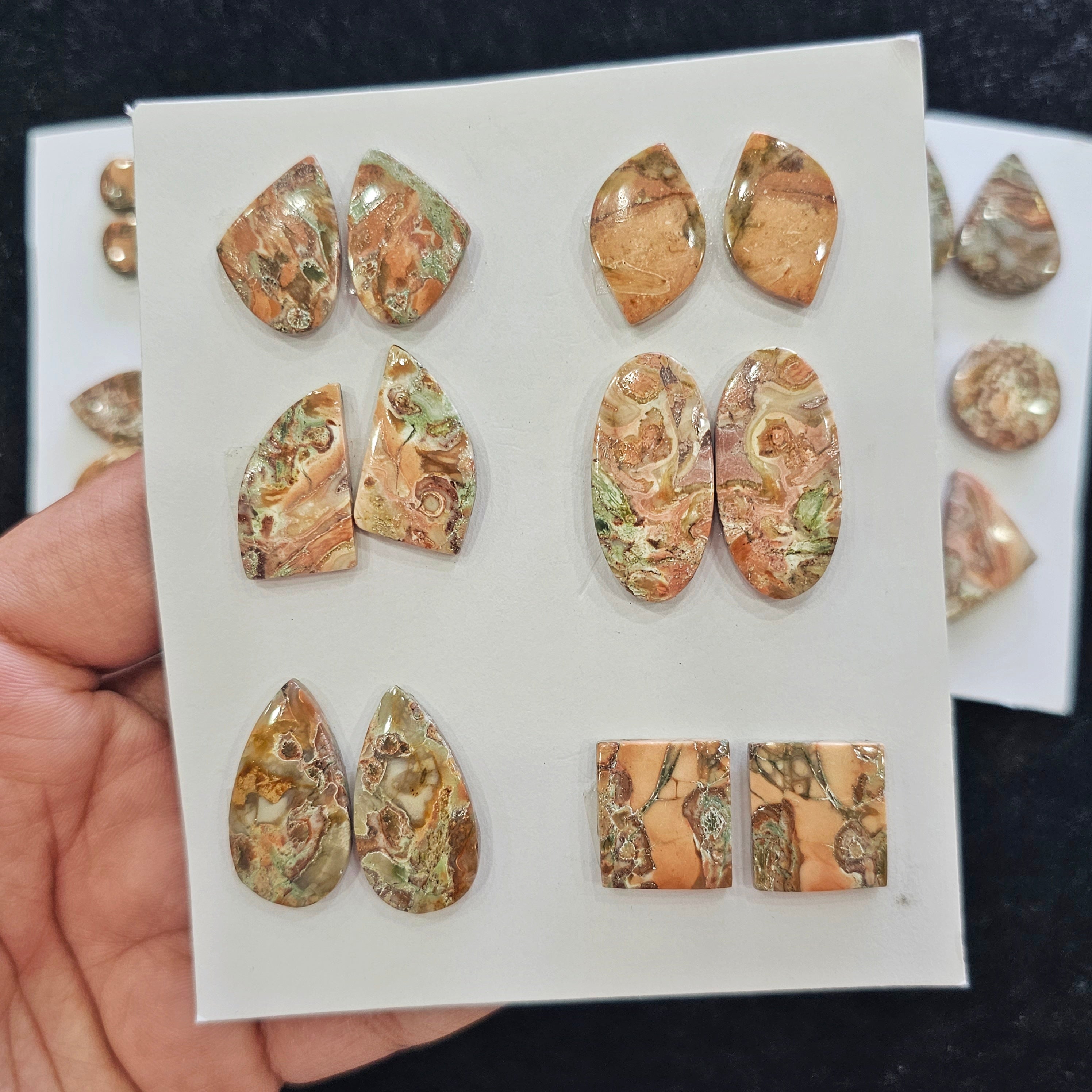 1 Card Natural Jasper Cabochon Gemstone Mix Shape| Size:22-31mm - The LabradoriteKing