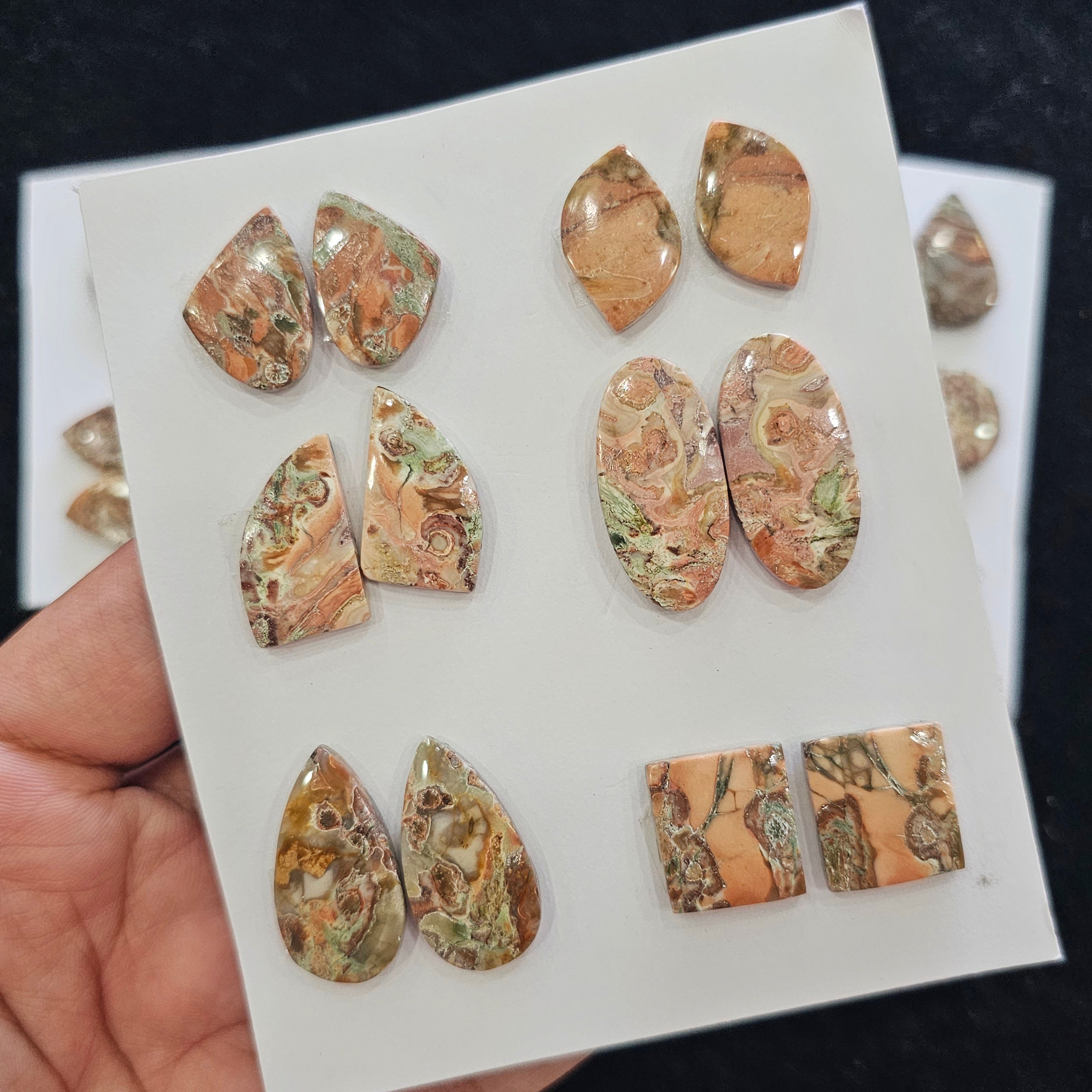 1 Card Natural Jasper Cabochon Gemstone Mix Shape| Size:22-31mm - The LabradoriteKing