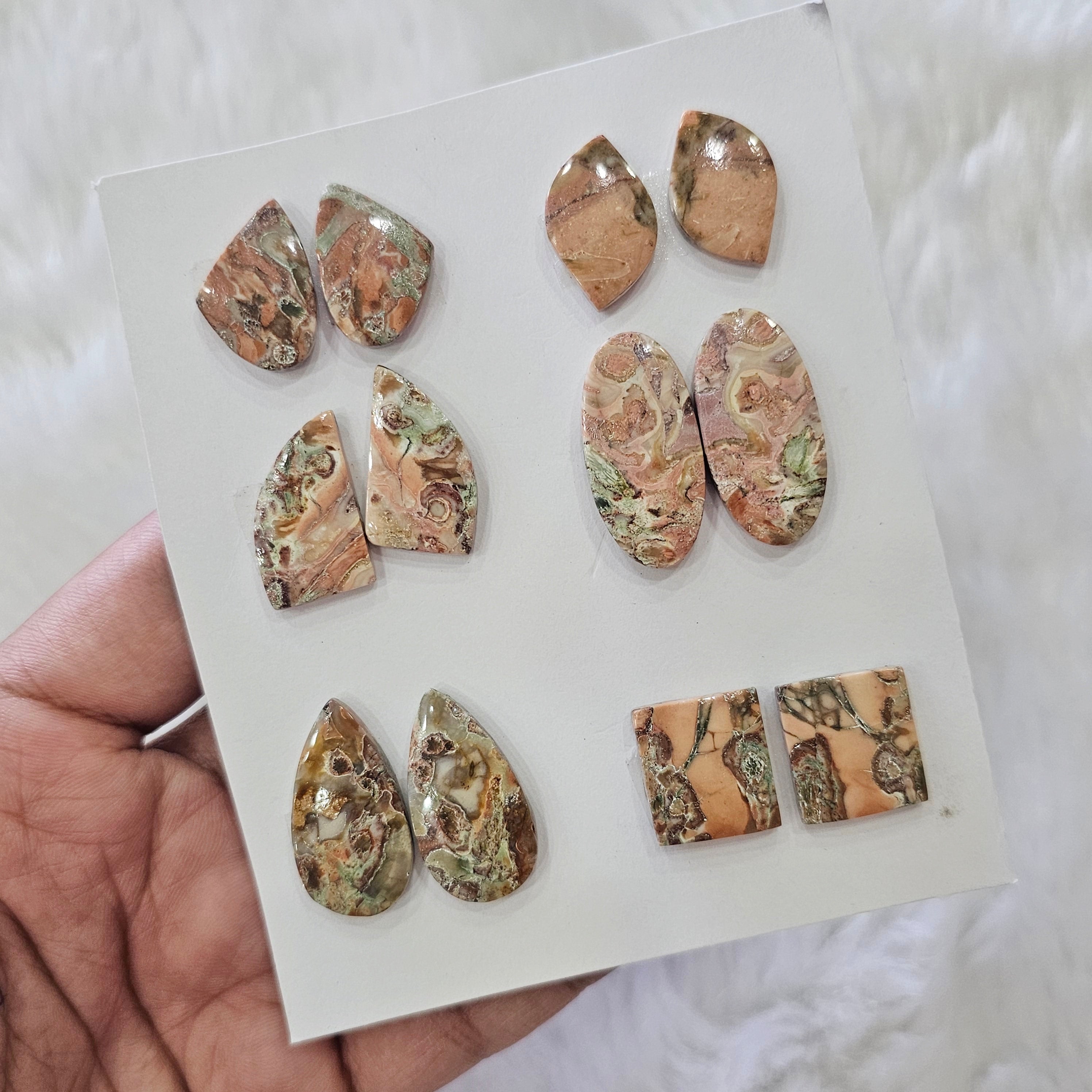 1 Card Natural Jasper Cabochon Gemstone Mix Shape| Size:22-31mm - The LabradoriteKing