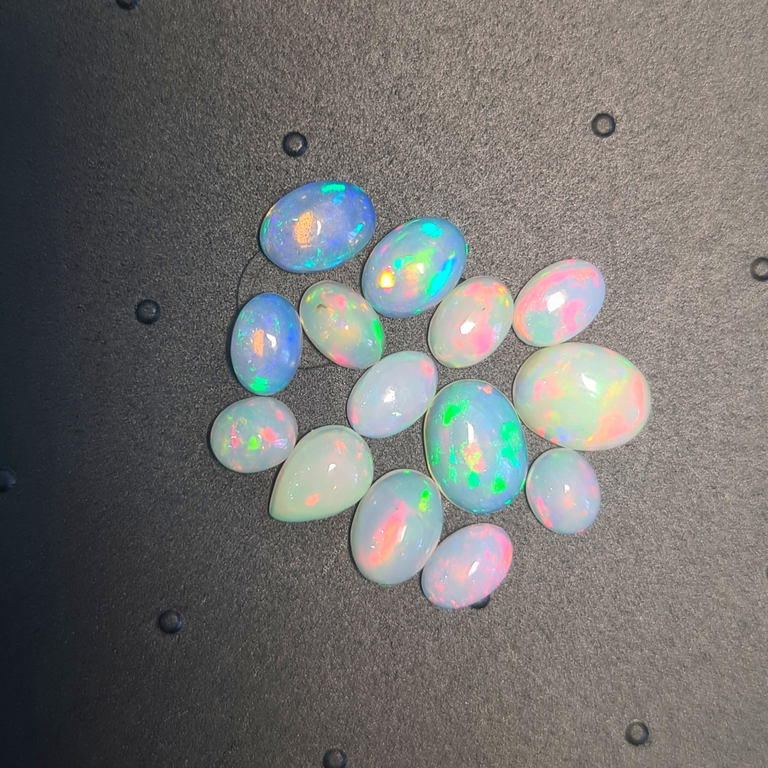 14 Pcs Natural Opal Cabochon Gemstone Shape: Oval & Pear| Size:5-8mm - The LabradoriteKing