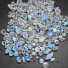 Load image into Gallery viewer, 50 Pcs of Good Quality Rainbow Moonstone Cabochons | 3-10mm - The LabradoriteKing