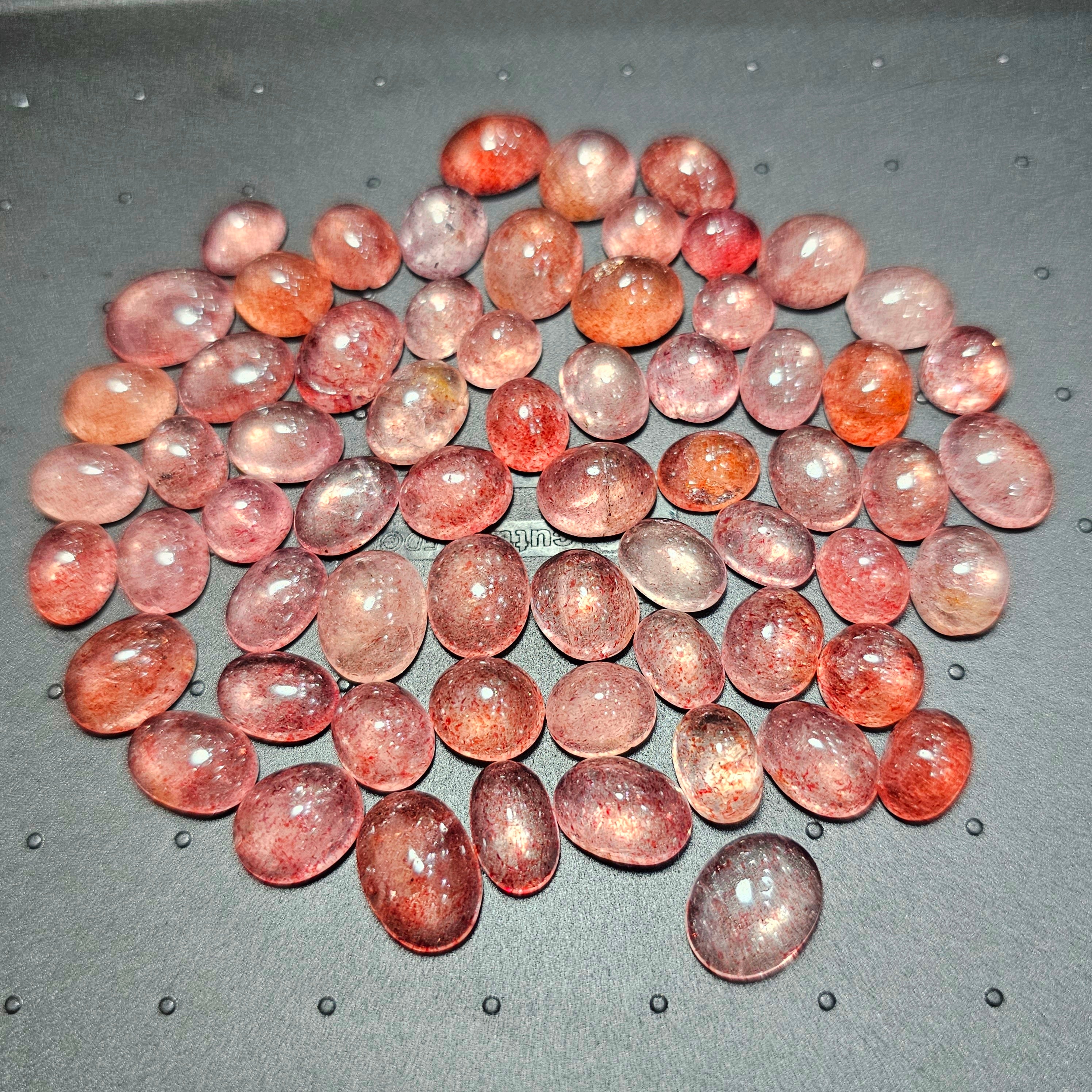 50 Pcs of Lepidocrocite in Quartz | 8-10mm Cabchons - The LabradoriteKing