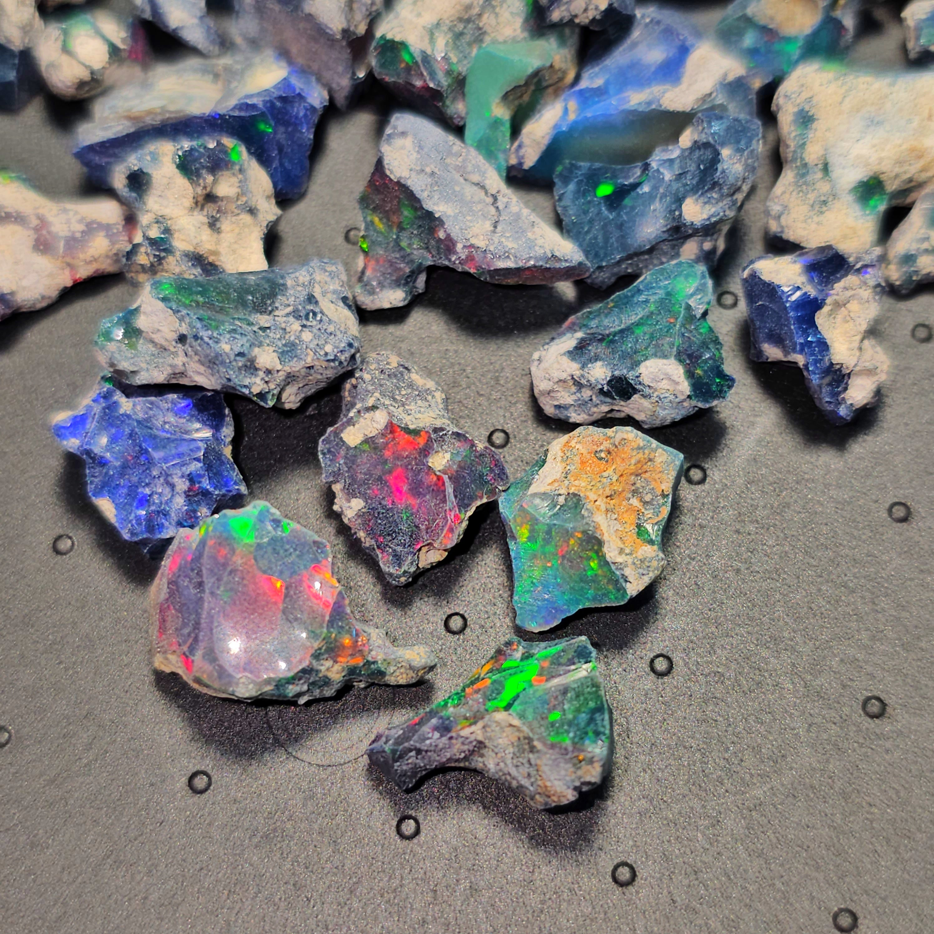 20 Pcs of Black Opal Rough | 14-20mm Sizes - The LabradoriteKing