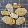 7 Pcs Fossil Jasper Cabochon Gemstone Shape: Oval & Pear Size:| 30-46mm - The LabradoriteKing