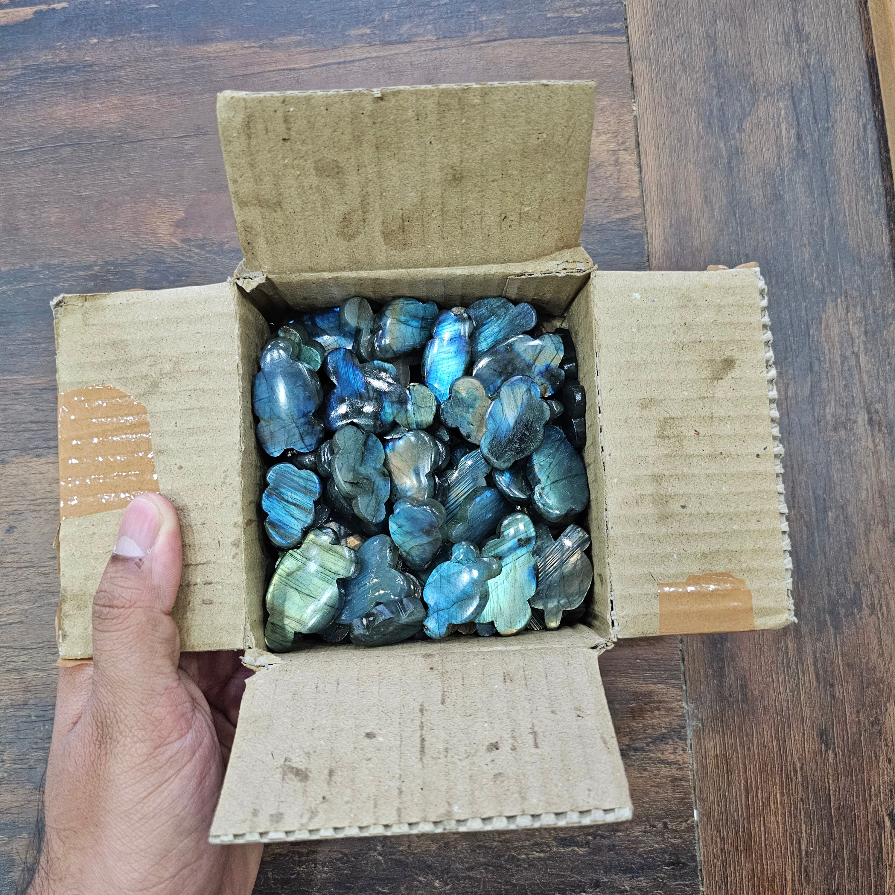 50 Pcs Labradorites Clouds in 20 to 40mm Sizes | Flat Backs - The LabradoriteKing