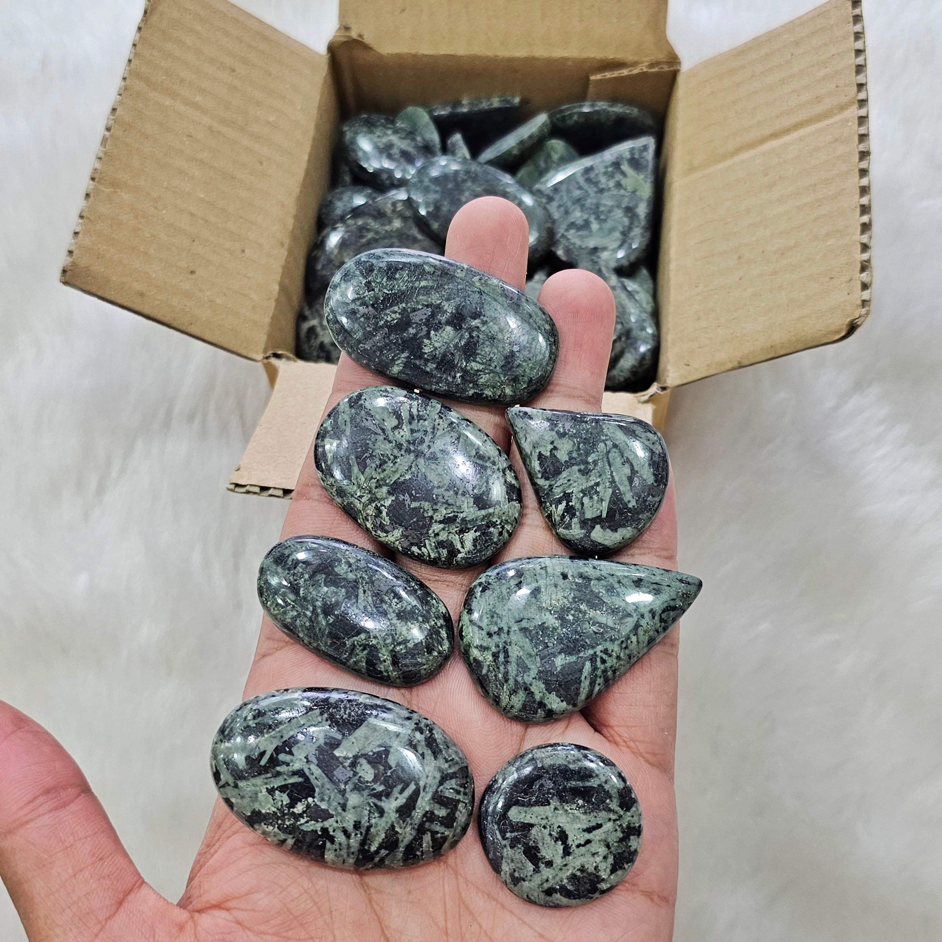 500 Grams of Chinese writing stone /Polar Jade | 1 to 3 Inches | 40-50 Pcs - The LabradoriteKing