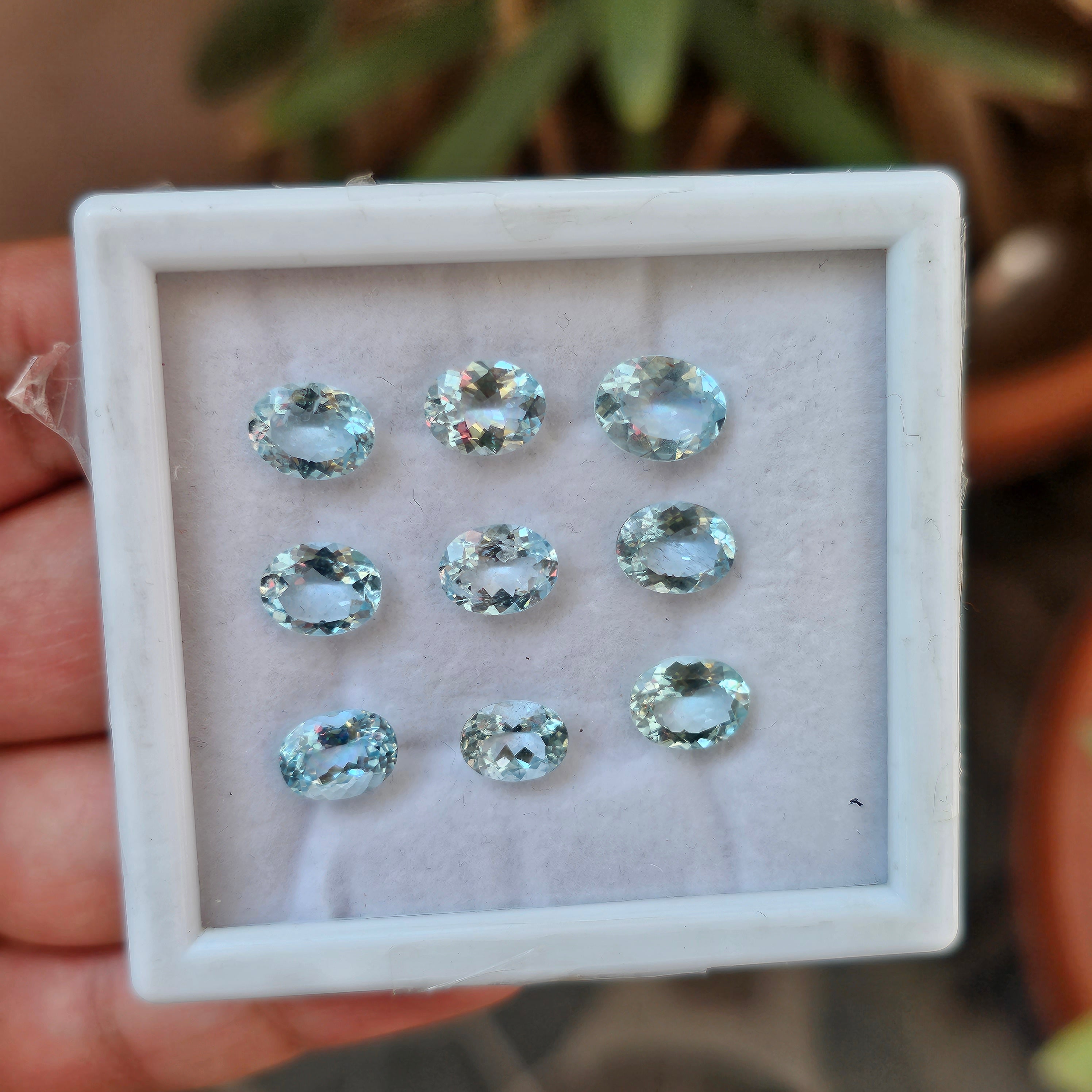 9 Pcs Natural Multi Aquamarine  Faceted Gemstone : Oval| Size: 7-10mm - The LabradoriteKing