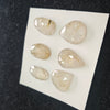 6 Pcs Natural Rutile Quartz Rosecut Gemstone : Fancy Shape |Size:26-30mm - The LabradoriteKing