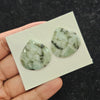 1 Pair Natural Emerald Rosecut Gemstone : Fancy Shape | Size:30x29mm - The LabradoriteKing