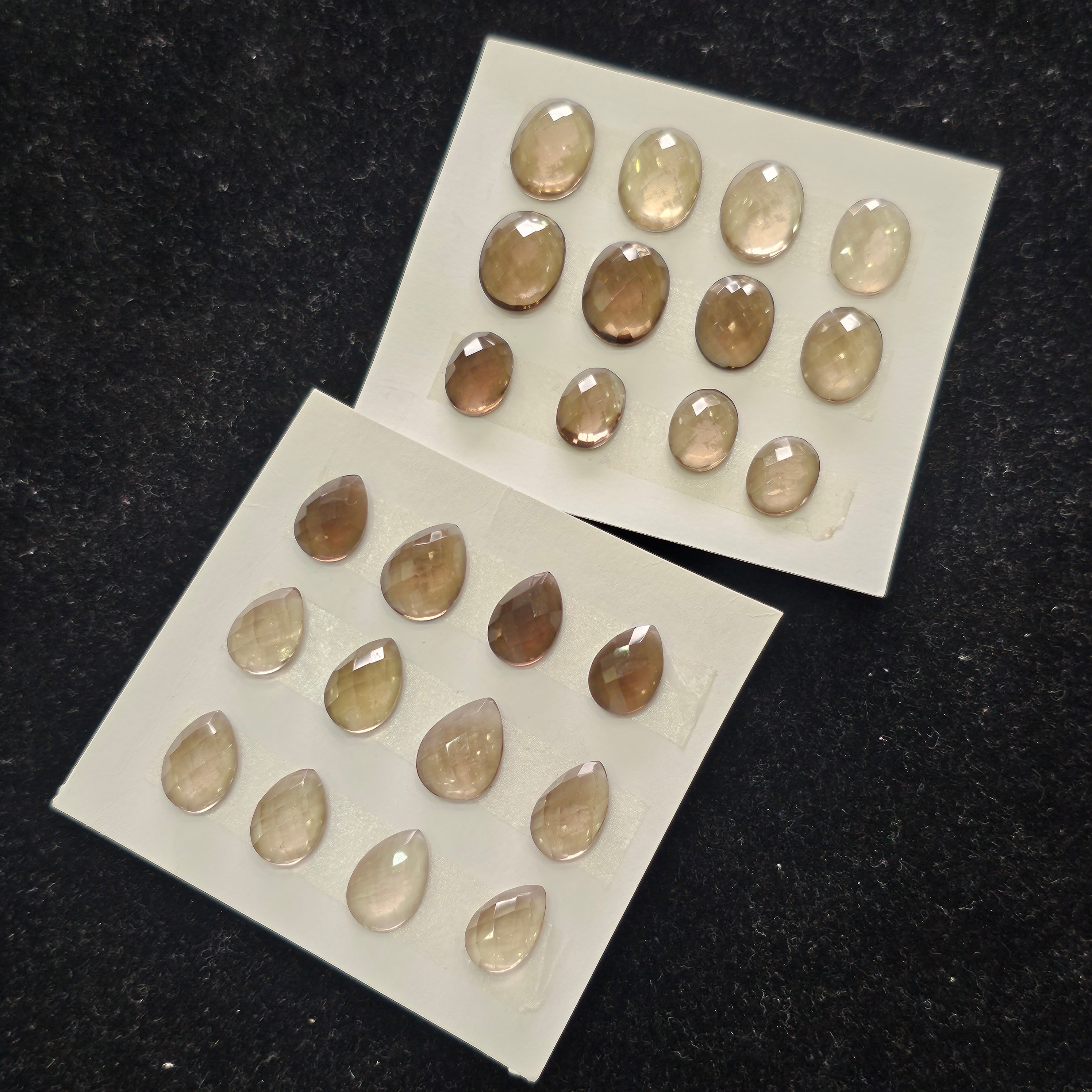 24 Pcs Natural Smoky Quartz Rosecut Gemstone : Fancy Shape | Size:14-18mm - The LabradoriteKing