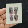 4 Pcs Natural Ruby Zoisite Rosecut Gemstone : Fancy Shape | Size: 27-29mm - The LabradoriteKing