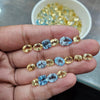 30 Pcs November Birthstone pack | Blue Topaz and Citrines | 8-10mm - The LabradoriteKing