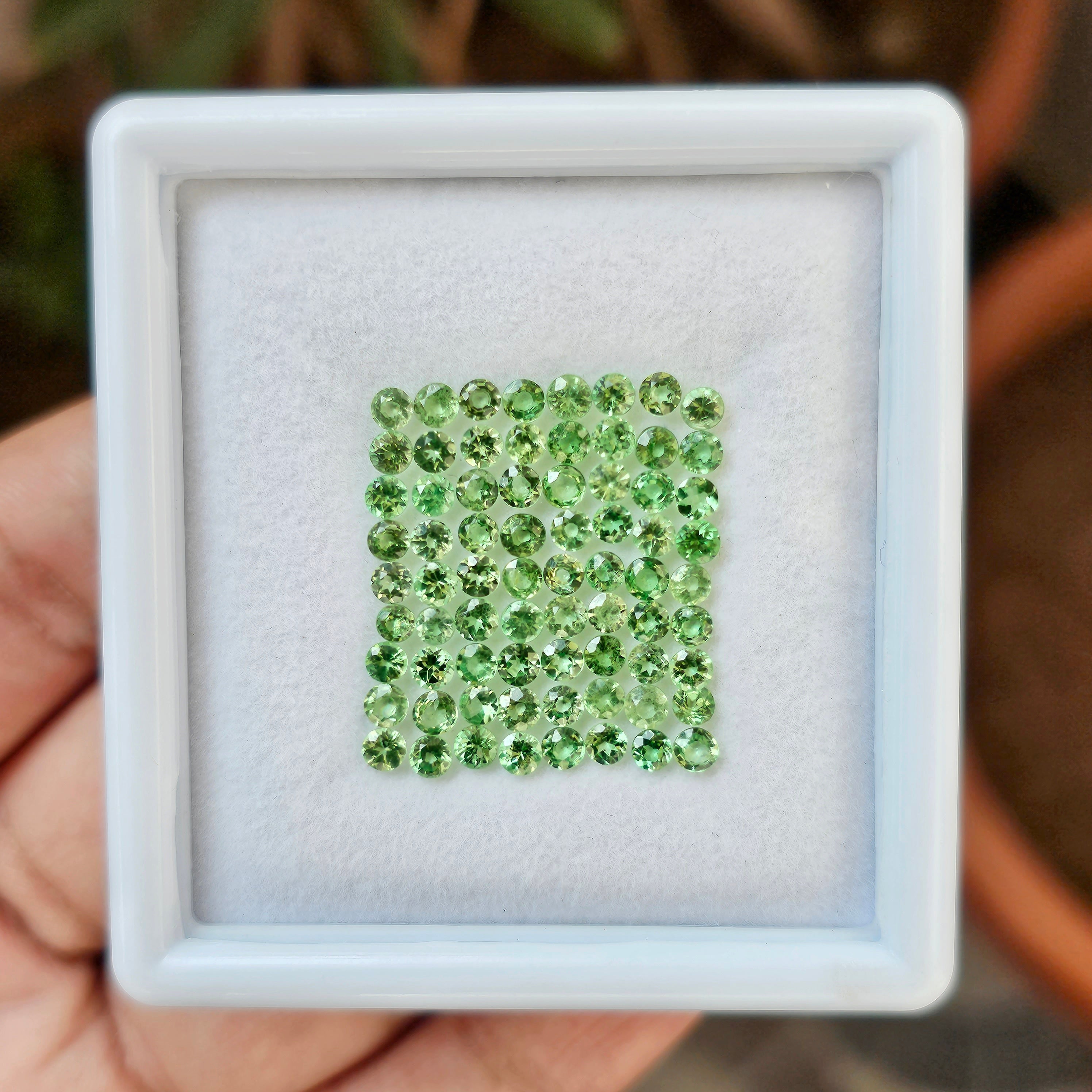 50 Pcs of Natural Tsavorite Garnet : Round Shape | Size:3mm - The LabradoriteKing