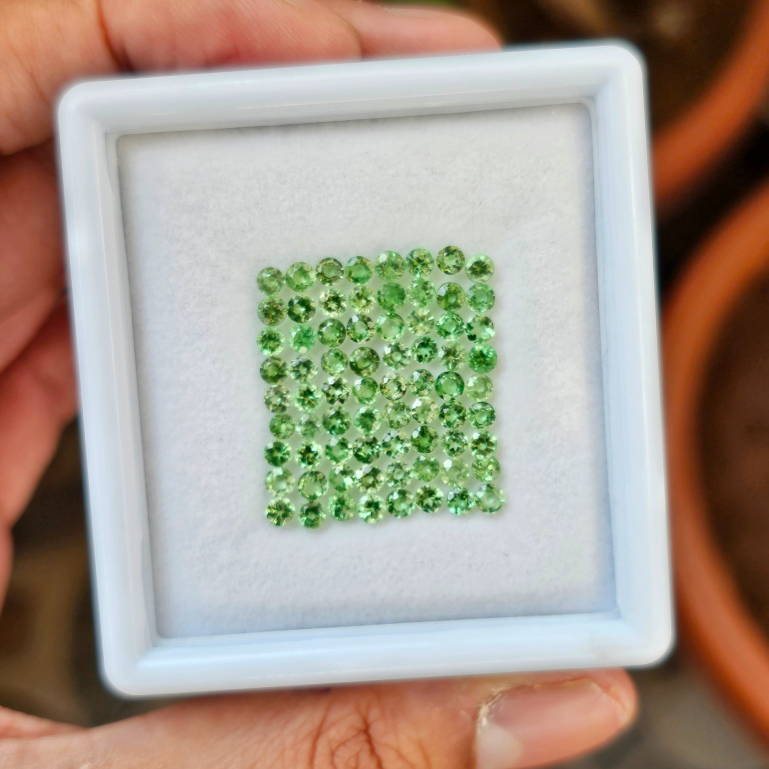 50 Pcs of Natural Tsavorite Garnet : Round Shape | Size:3mm - The LabradoriteKing