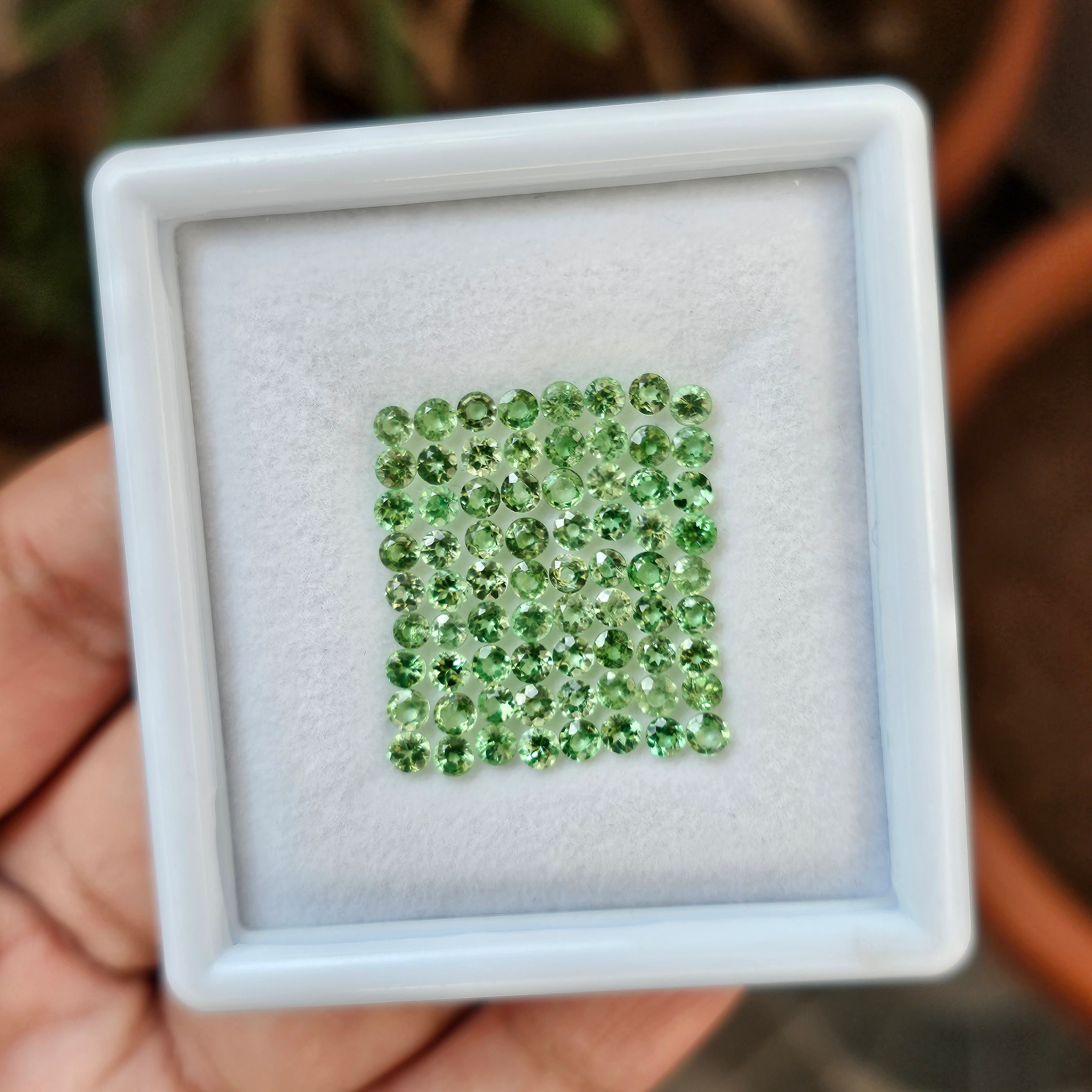 50 Pcs of Natural Tsavorite Garnet : Round Shape | Size:3mm - The LabradoriteKing