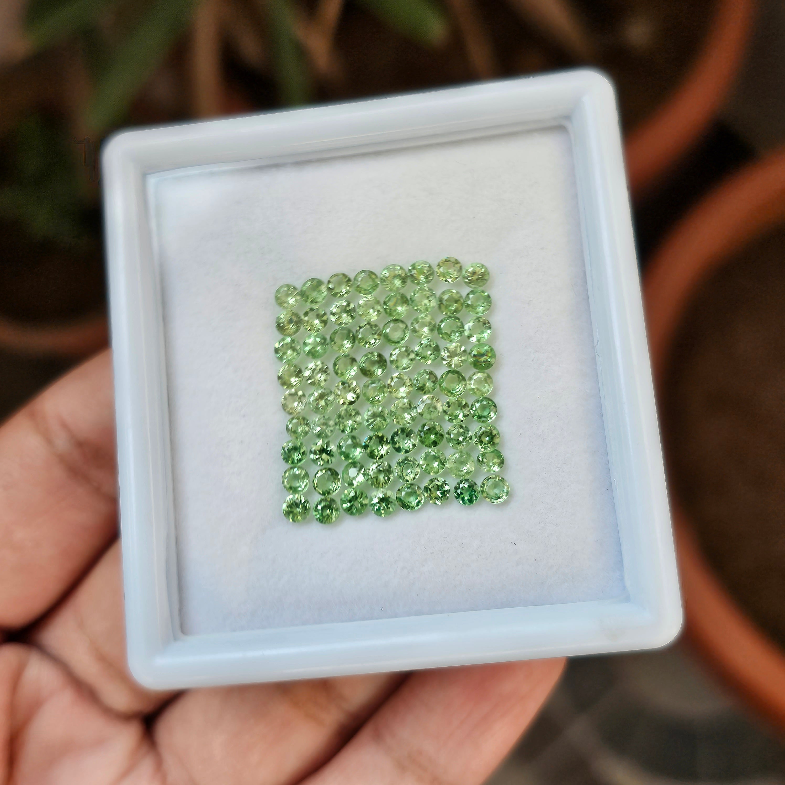 50 Pcs of Natural Tsavorite Garnet : Round Shape | Size:3mm - The LabradoriteKing