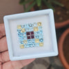 36 Natural Garnet, Citrine & Blue Topaz  :Square Shape | Size:5mm - The LabradoriteKing