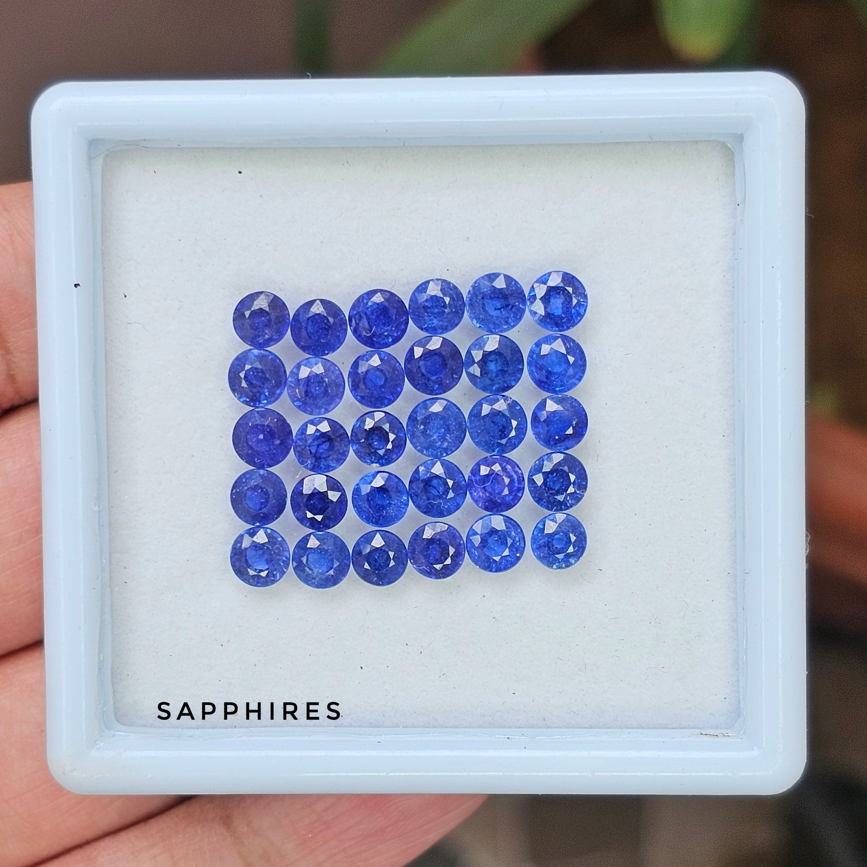 12 Pcs Natural Sapphire  : Round Shape | Size: 4mm, 5mm , 6mm - The LabradoriteKing