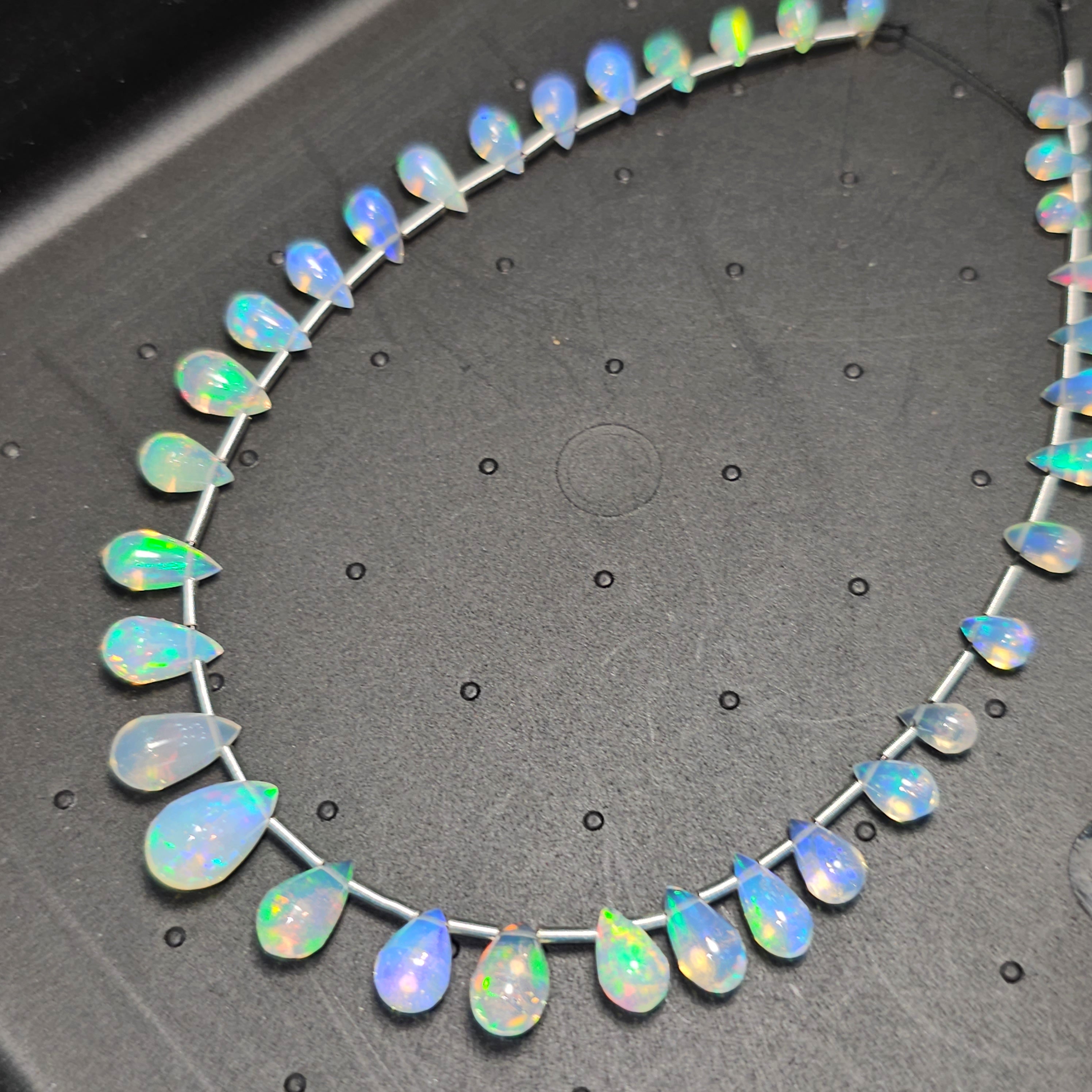 Natural Opal Drop Beads | 8 Inches High Quality | 30 Pcs | 6-9mm - The LabradoriteKing