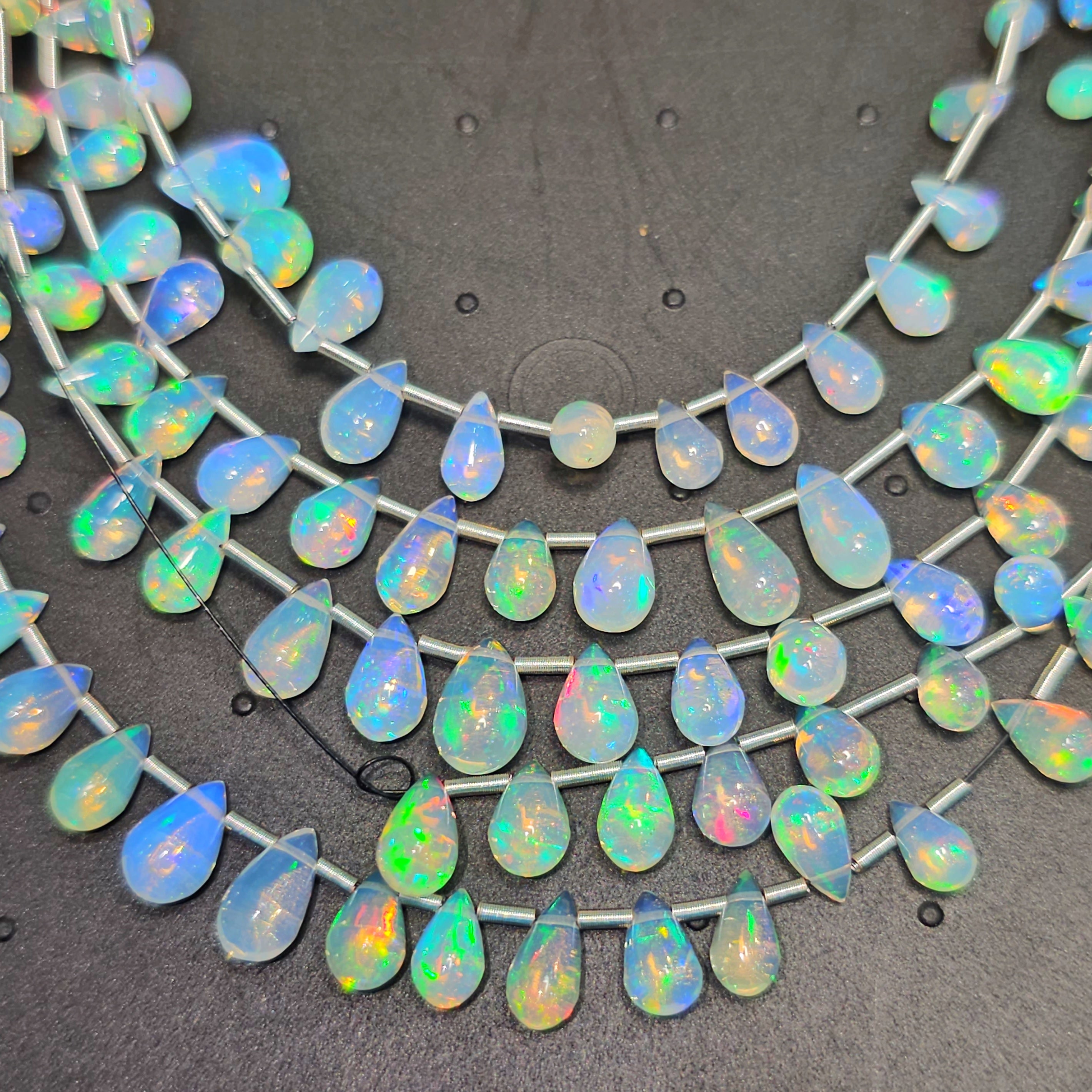 Natural Opal Drop Beads | 8 Inches High Quality | 30 Pcs | 6-9mm - The LabradoriteKing