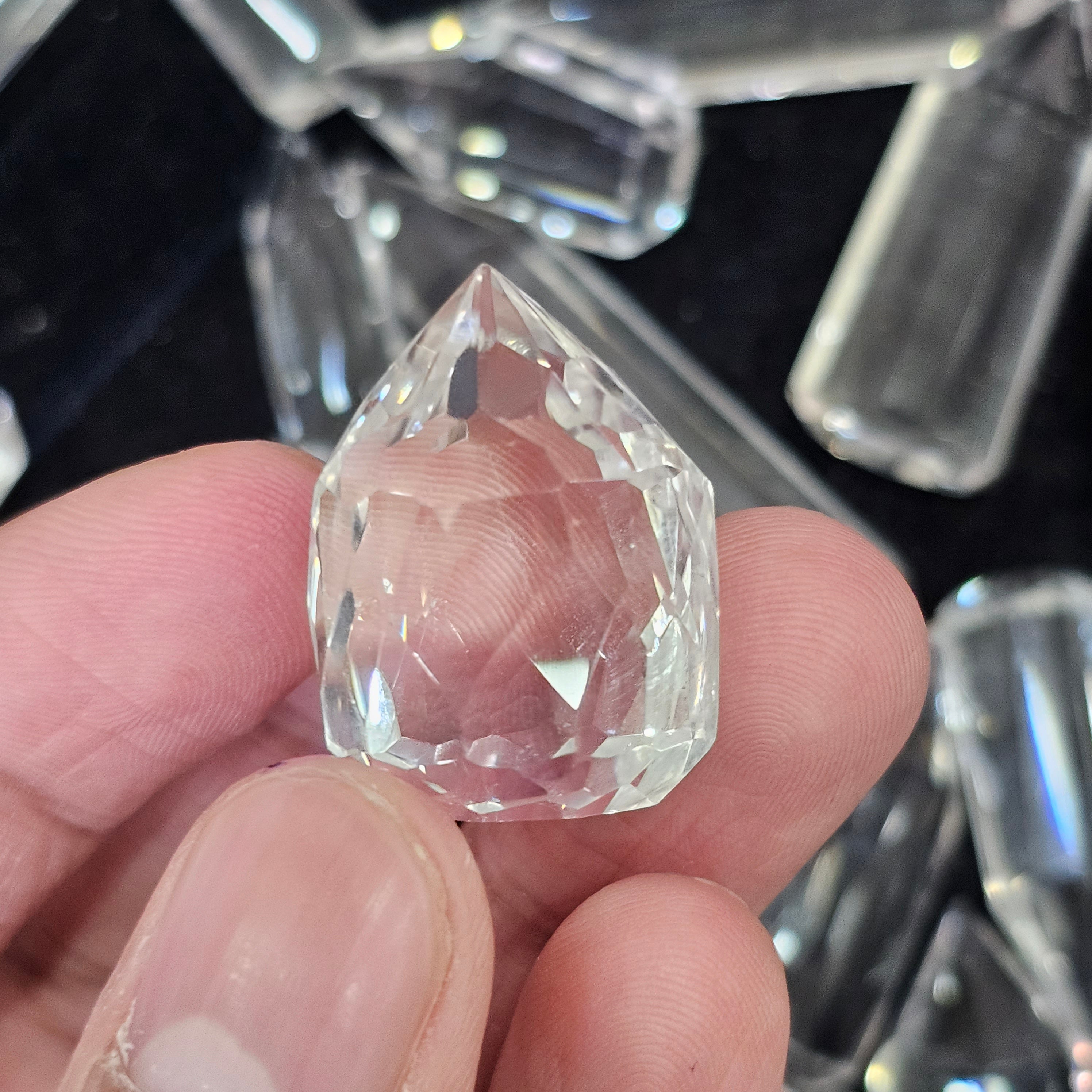 5 Pcs of Clear Quartz Faceted Towers | 1 Inches to 3 Inches | African Origin - The LabradoriteKing