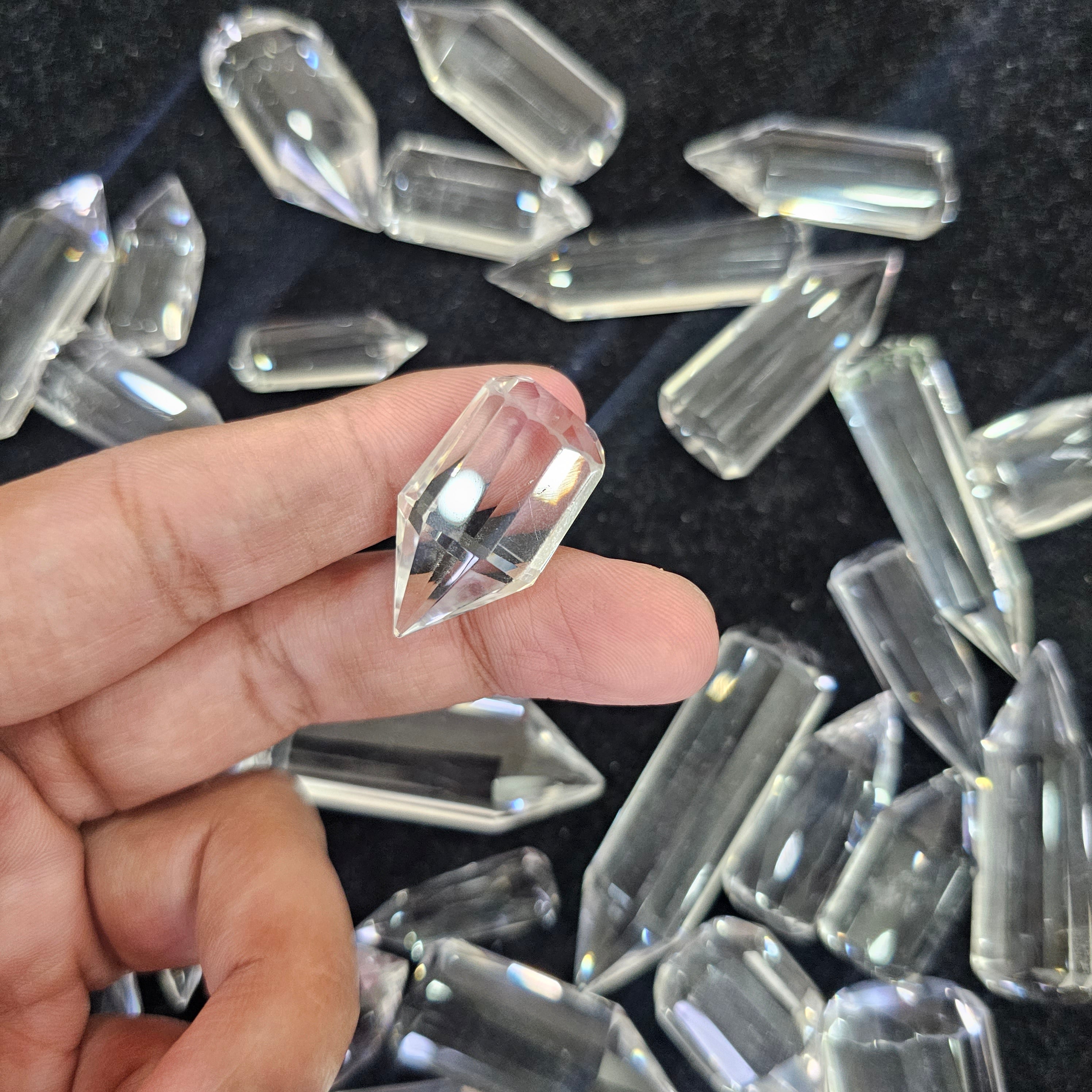 5 Pcs of Clear Quartz Faceted Towers | 1 Inches to 3 Inches | African Origin - The LabradoriteKing