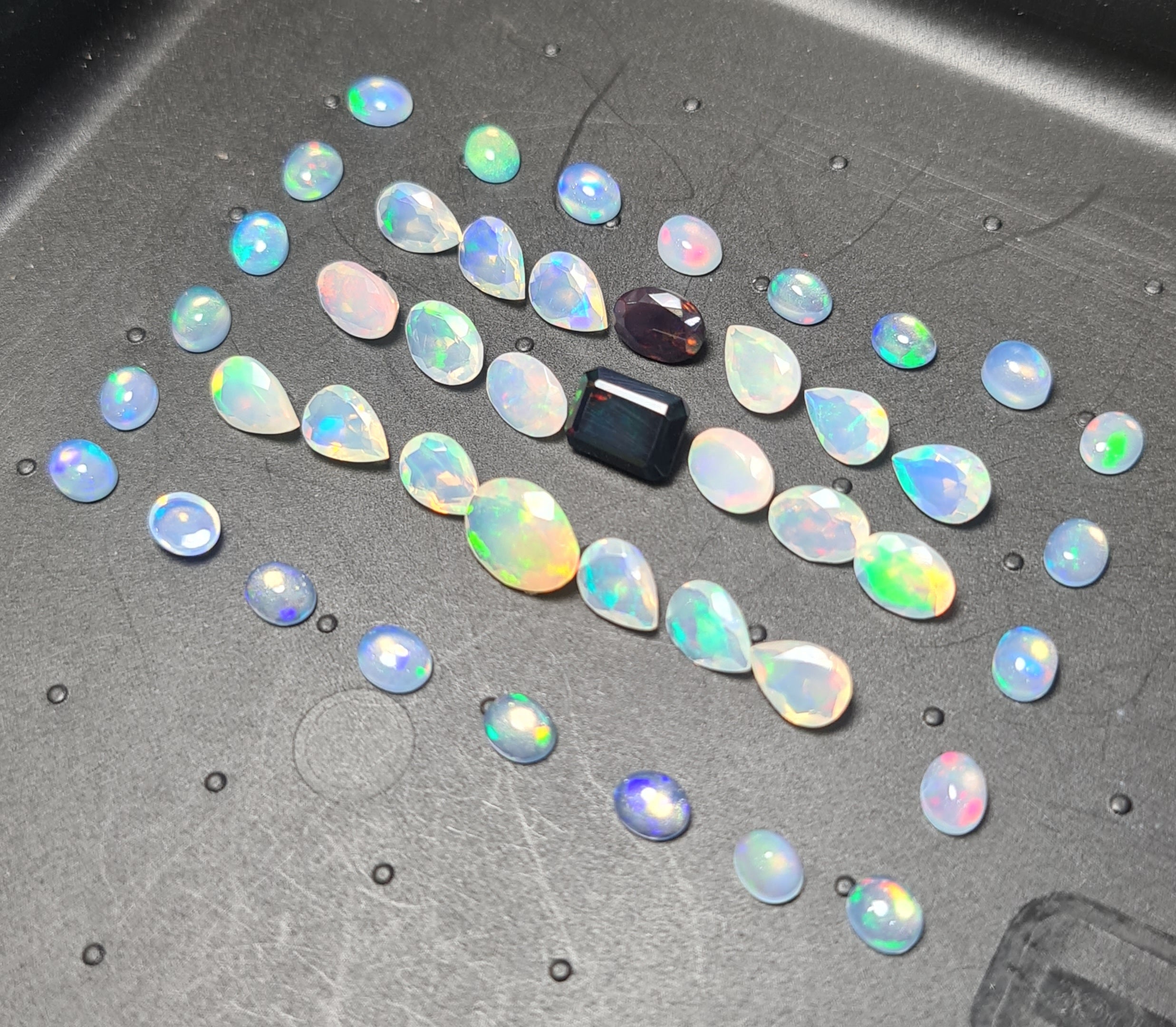 Wholesale Lot: 44 Pcs Natural Opal Faceted & Cabochon 5-9mm | 15.5Cts Approx. | Ethiopian Mined Untreated - The LabradoriteKing
