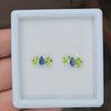 6 Pieces Natural Blue Sapphire & Peridot Faceted: Shape:Mix | Size:6-7mm - The LabradoriteKing