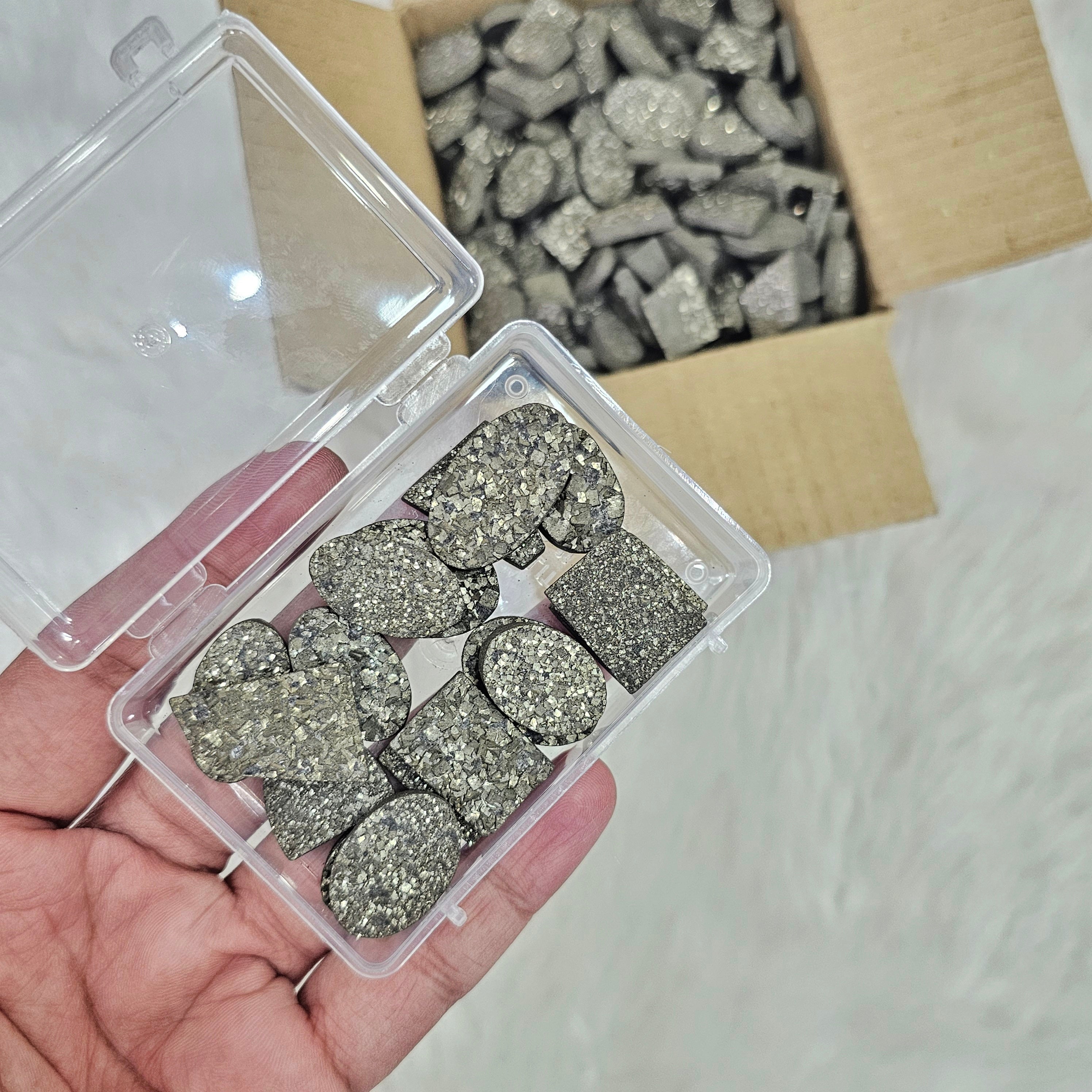 100 Grams Pyrite Gemstones | 15 to 20mm | Approx 20 Pcs - The LabradoriteKing