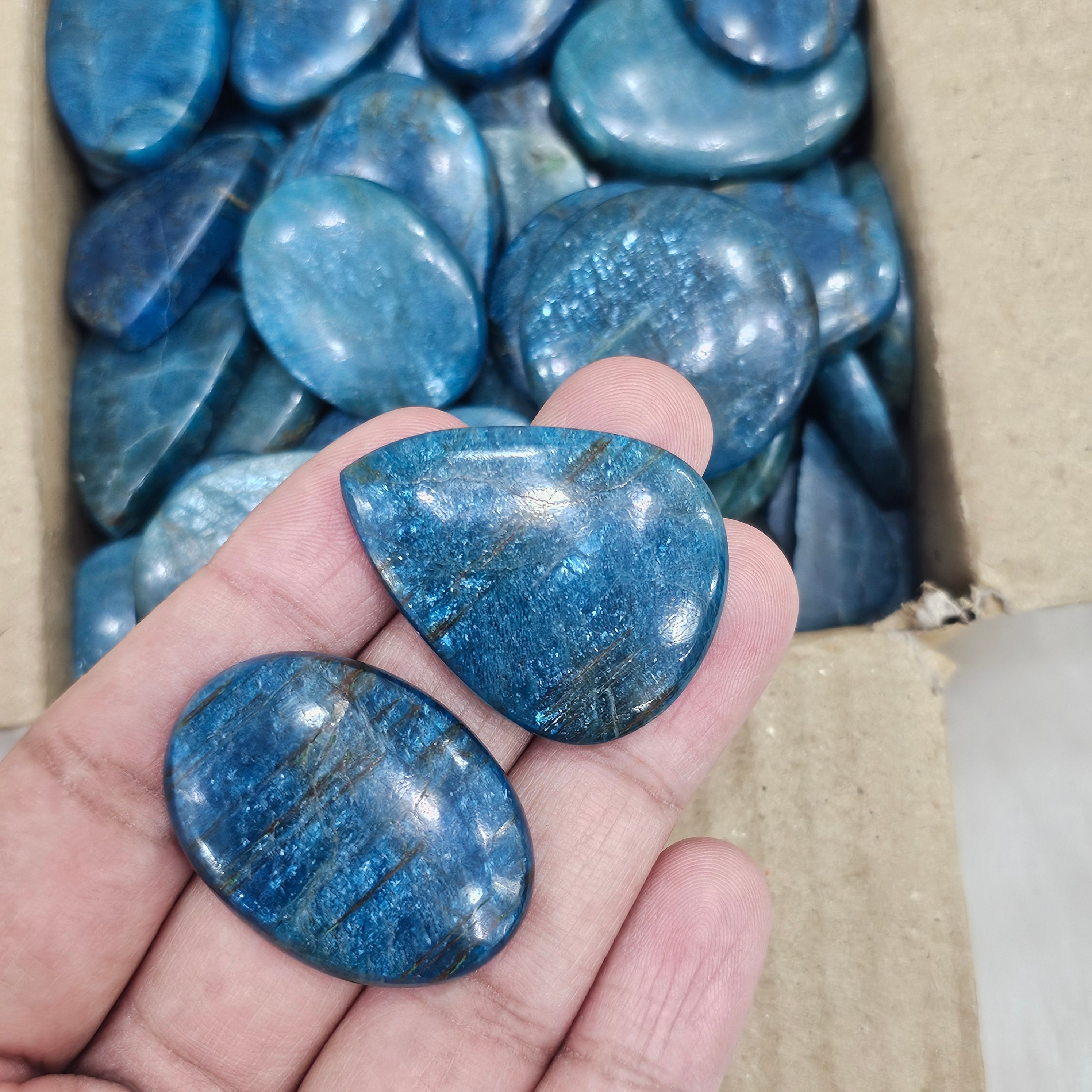 500 Grams Apatite from India | Blue Sheen variant| 40-50Pcs - The LabradoriteKing