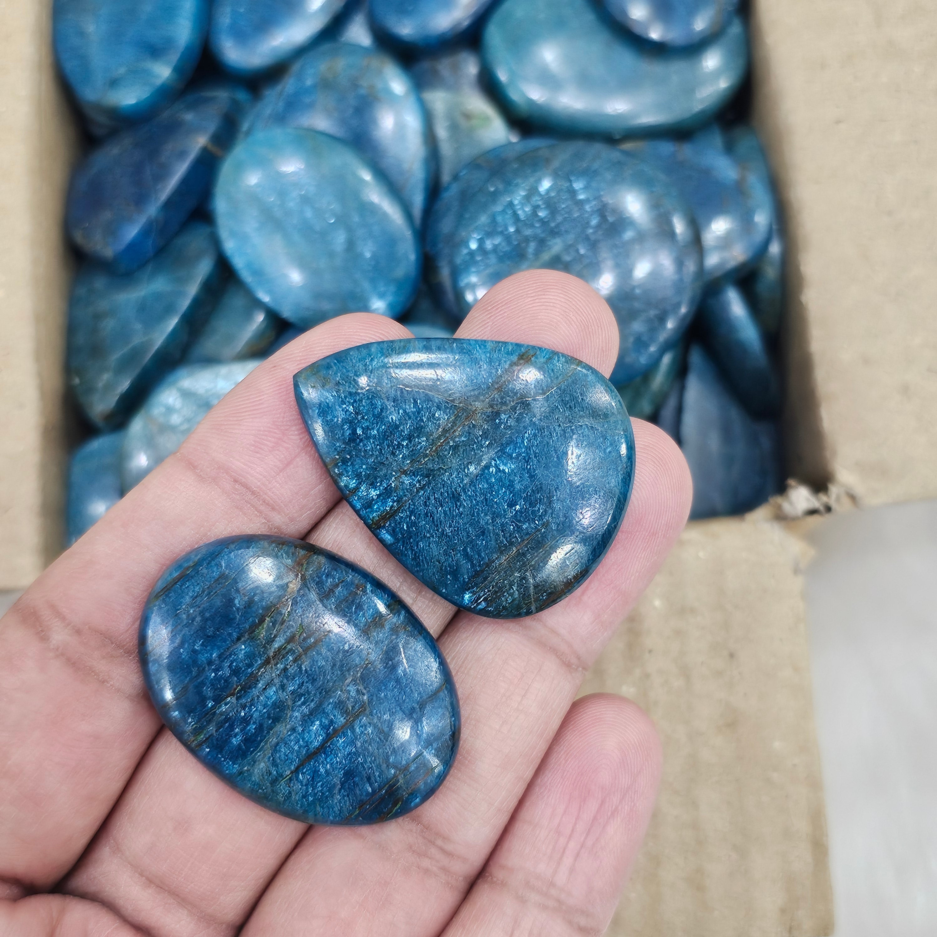 500 Grams Apatite from India | Blue Sheen variant| 40-50Pcs - The LabradoriteKing