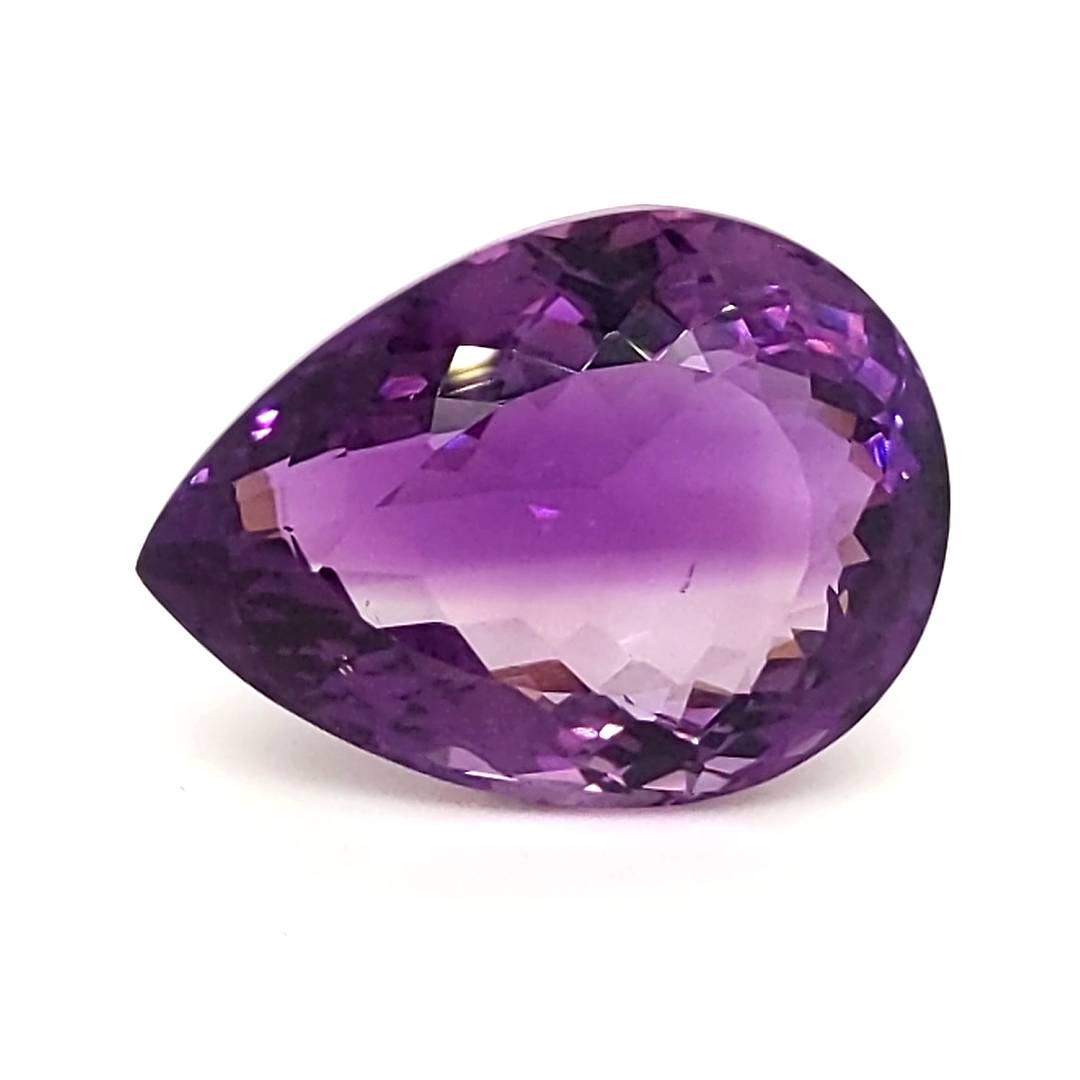 1 Pcs Of Natural Amethyst Faceted |Pear| Size:25x18mm - The LabradoriteKing