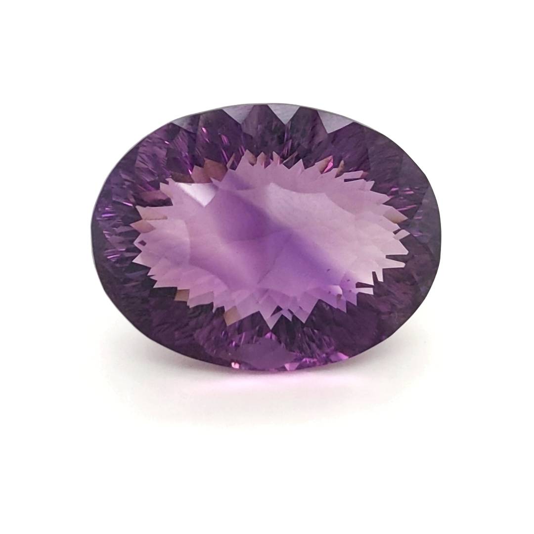 Natural Laser Cut Deep Color African Amethyst Faceted | Oval Shape | 30x23mm - The LabradoriteKing