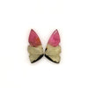 Natural Watermelon Tourmaline Butterfly Carved Pair | Size:11x5mm - The LabradoriteKing