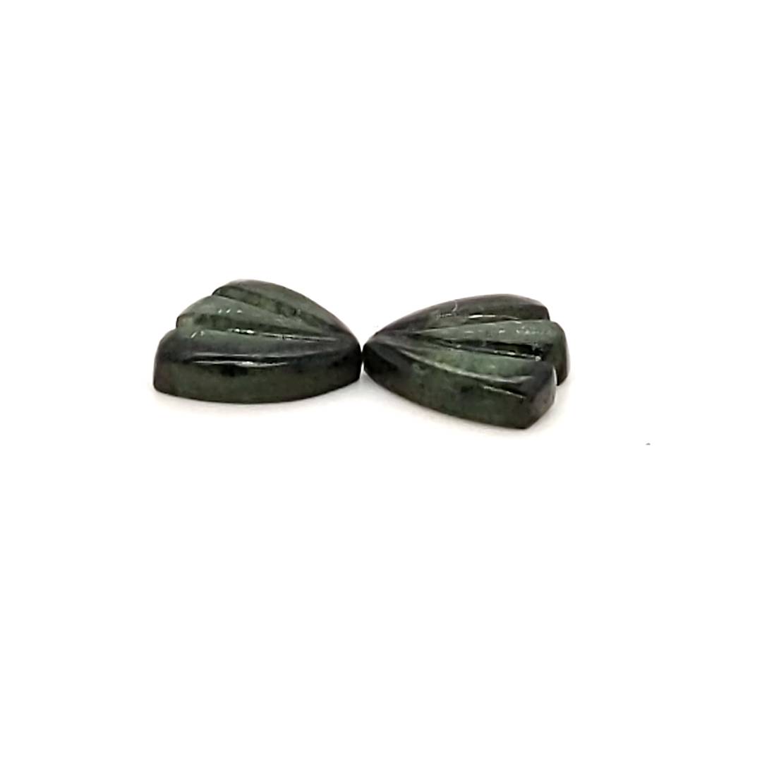 Natural Watermelon Tourmaline Butterfly Carved Pair | Size:7mm - The LabradoriteKing