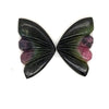 Natural Watermelon Tourmaline Butterfly Carved Pair | Size:18x11mm - The LabradoriteKing