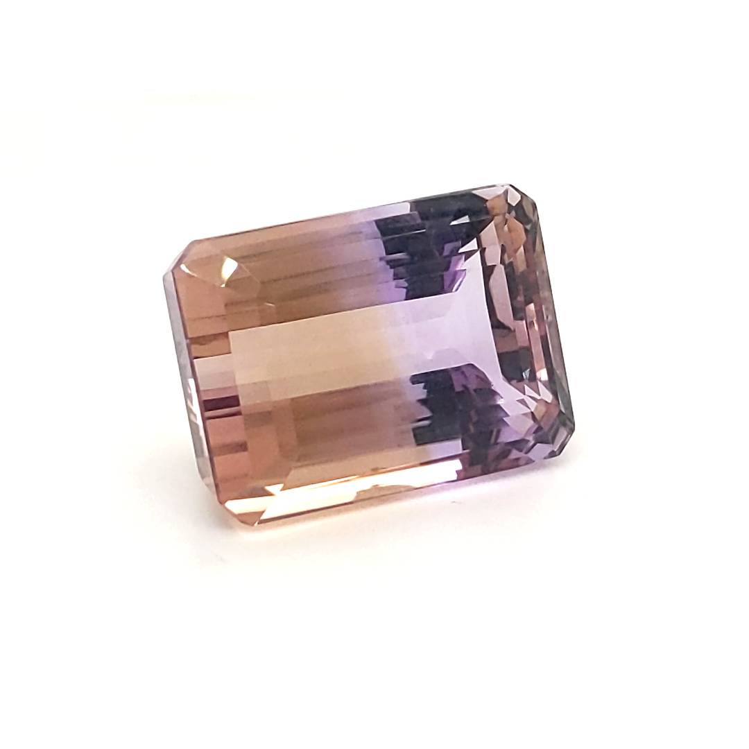 Natural Big Size Ametrine Bolivia Faceted | Rectangle Shape | Size:24x17mm - The LabradoriteKing