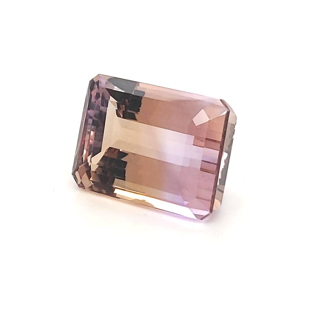 Natural Big Size Ametrine Bolivia Faceted | Rectangle Shape | Size:24x17mm - The LabradoriteKing