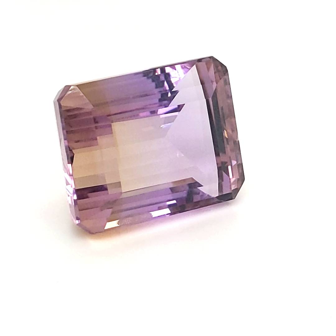 Natural Big Size Ametrine Bolivia Faceted | Rectangle Shape | Size:21x17mm - The LabradoriteKing