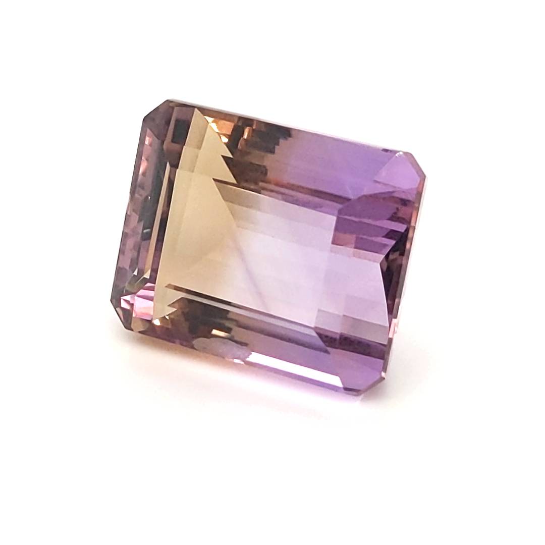 Natural Big Size Ametrine Bolivia Faceted | Rectangle Shape | Size:21x17mm - The LabradoriteKing