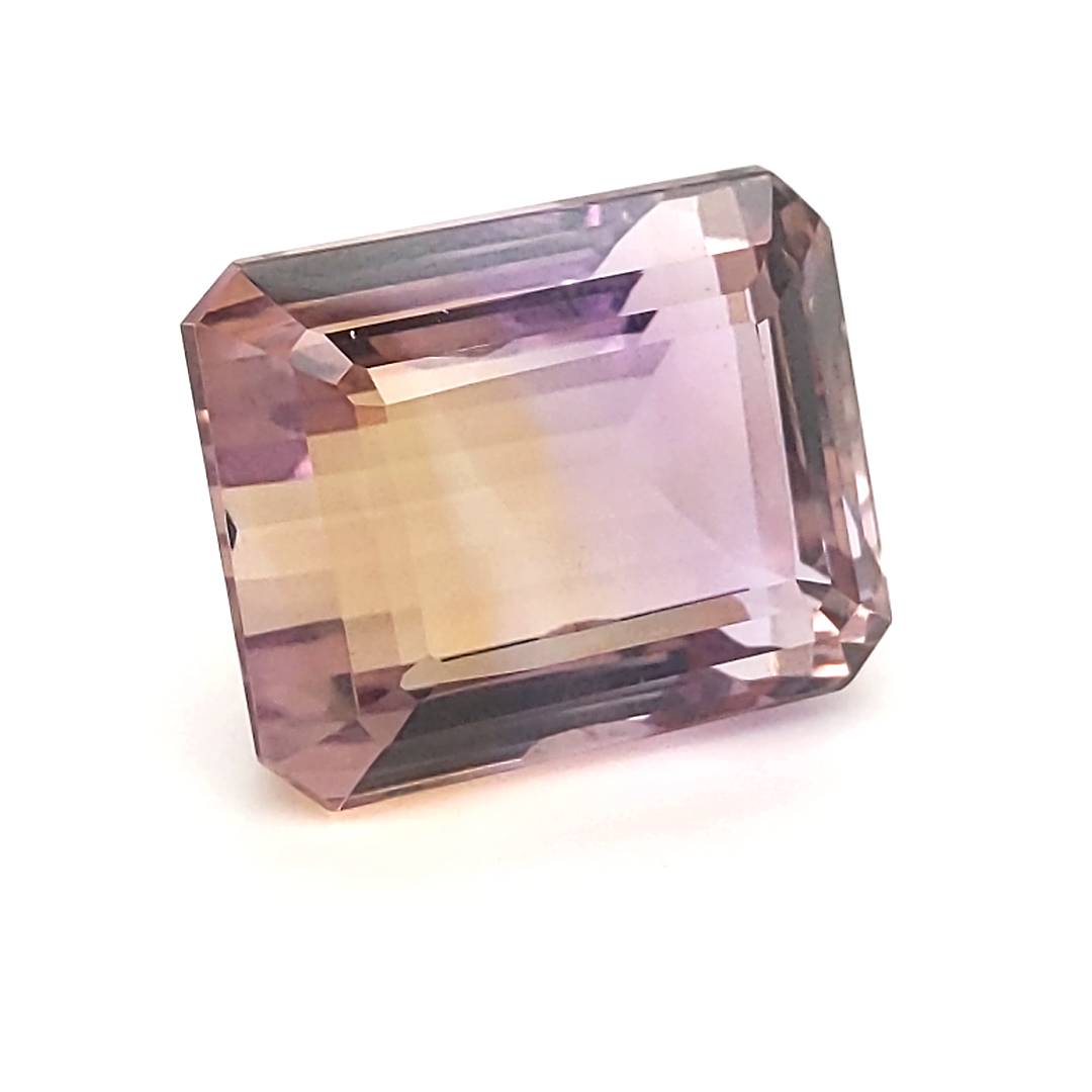 Natural Big Size Ametrine Bolivia Faceted | Rectangle Shape | Size:21x17mm - The LabradoriteKing