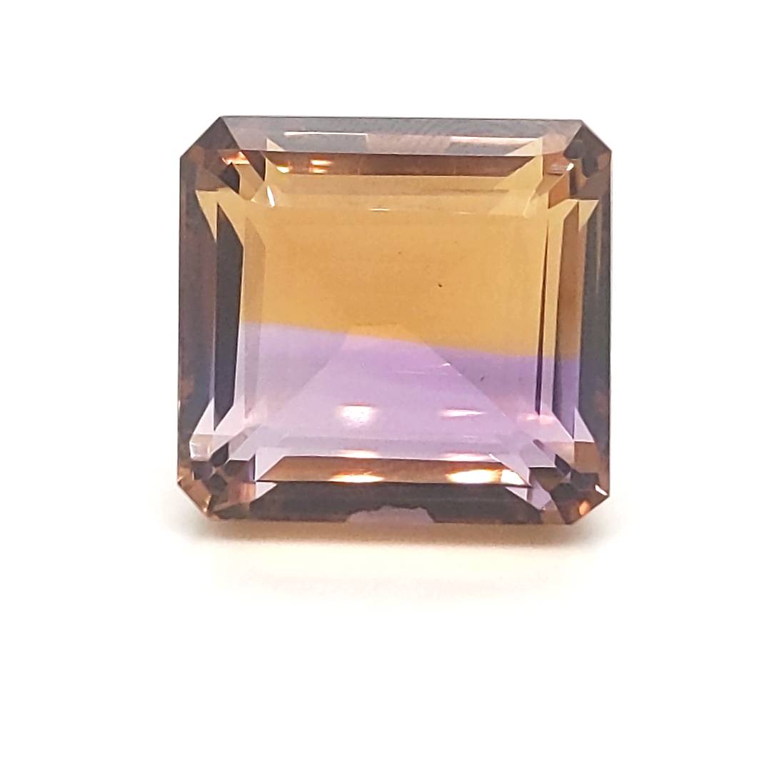 Natural Big Size Ametrine Bolivia Faceted | Rectangle Shape | Size: 22x21mm - The LabradoriteKing