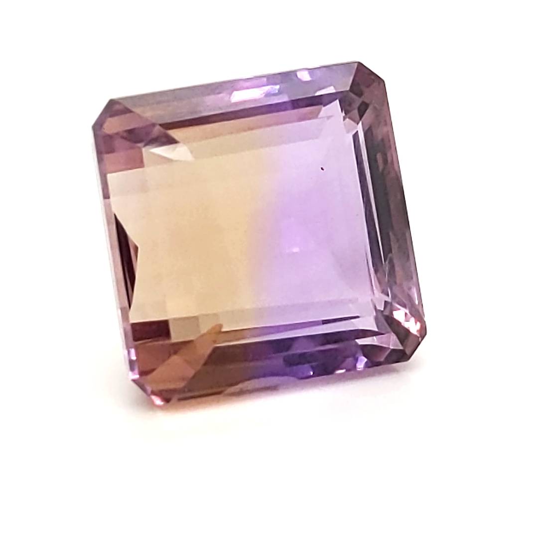 Natural Big Size Ametrine Bolivia Faceted | Square Shape | Size: 21mm - The LabradoriteKing