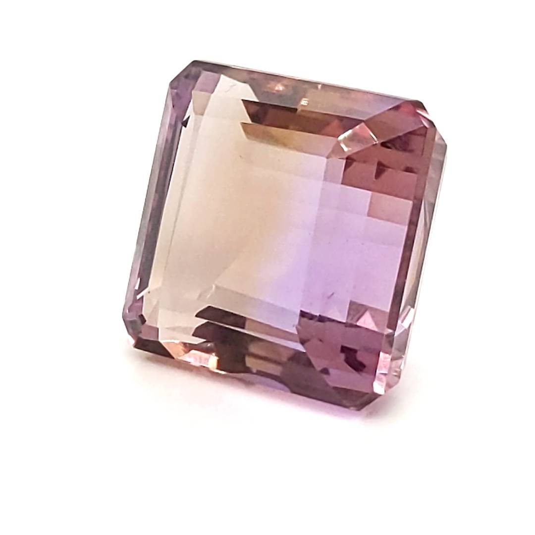 Natural Big Size Ametrine Bolivia Faceted | Square Shape | Size: 21mm - The LabradoriteKing