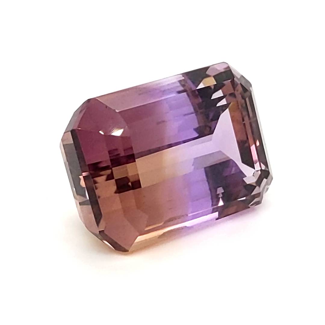 Natural Big Size Ametrine Bolivia Faceted | Rectangle Shape | Size:25x17mm - The LabradoriteKing