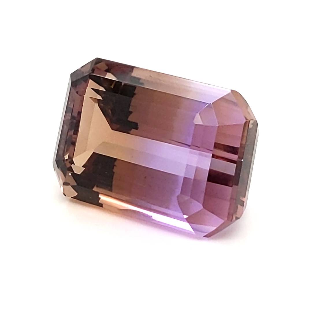 Natural Big Size Ametrine Bolivia Faceted | Rectangle Shape | Size:25x17mm - The LabradoriteKing