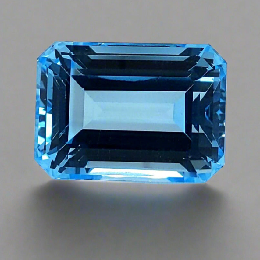 Natural Big Size Sky Blue Topaz Faceted | Rectangle | Size:27x19mm