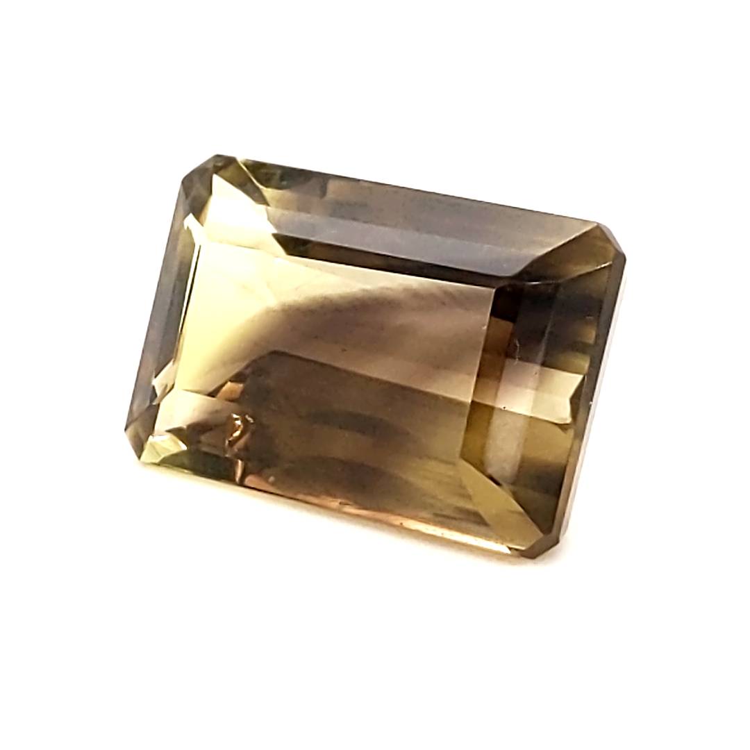 Natural Phantom Quartz Bi Color Faceted | Rectangle | Size: 21x14mm - The LabradoriteKing