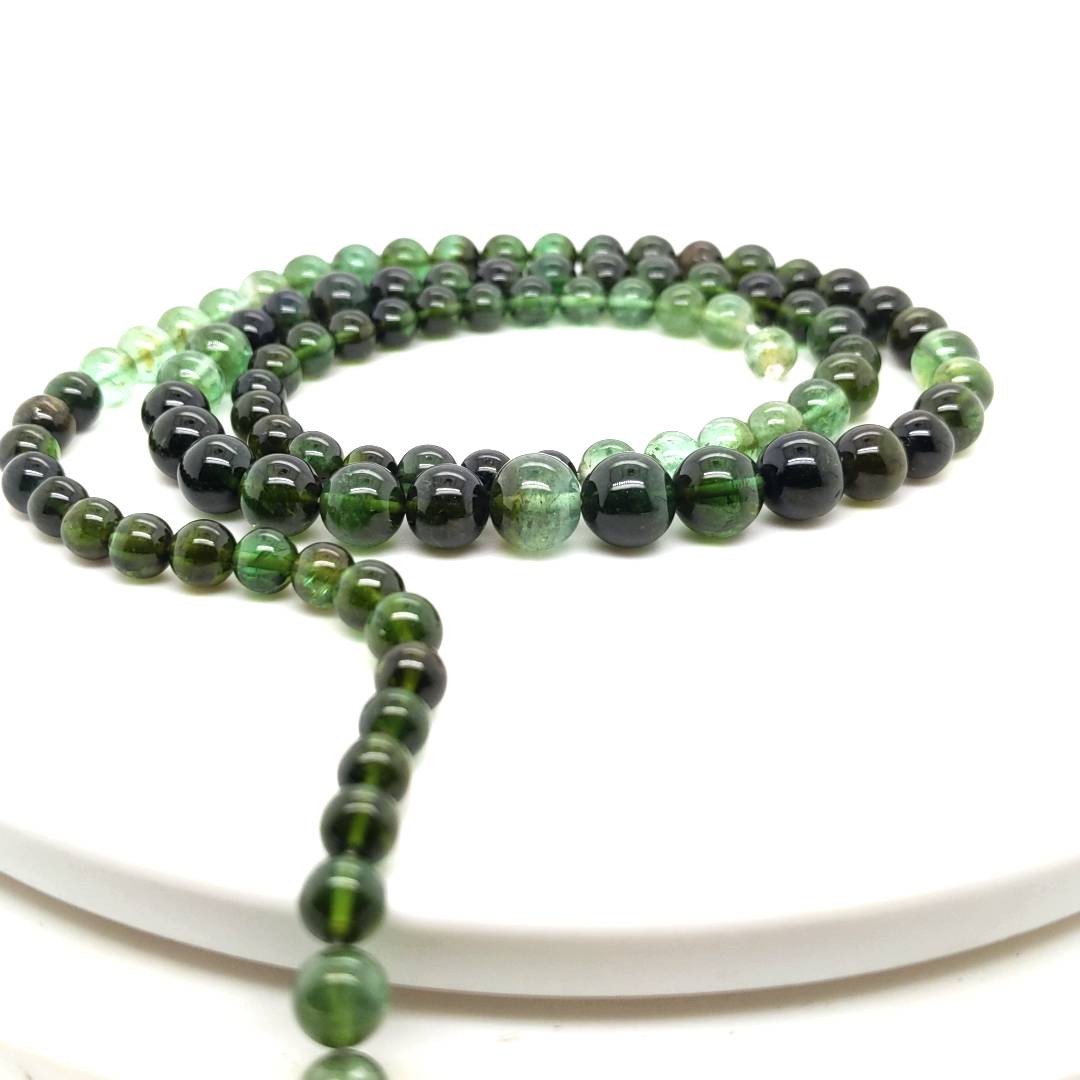 22.5 Inches Natural Tourmaline Beads | Round | Beads Size:5-8mm - The LabradoriteKing